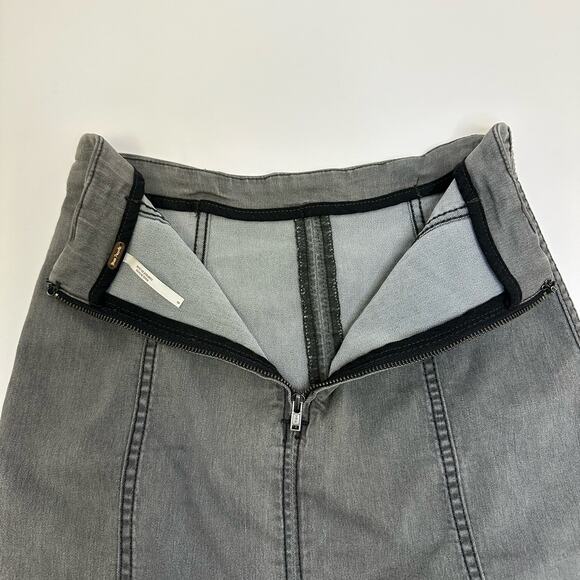 Free People Modern Femme Denim Skirt Light Grey Size 0 - Picture 9 of 9